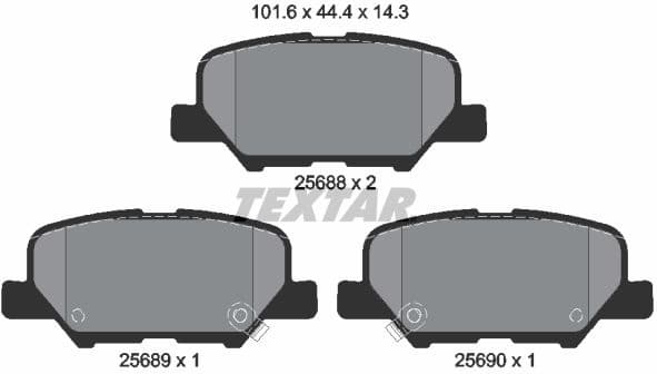 Brake Pad Set, disc brake 2568801