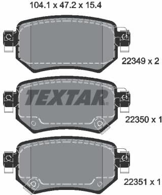 Brake Pad Set, disc brake 2234901