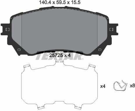 Brake Pad Set, disc brake 2572501