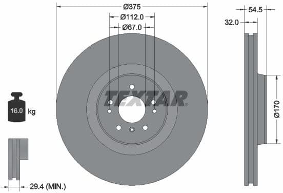 Brake Disc PRO 92176603
