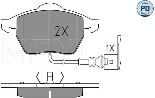 Brake Pad Set, disc brake MEYLE-PD: Advanced performance and design. 025 233 9219/PD