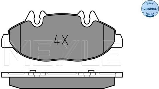 Brake Pad Set, disc brake MEYLE-ORIGINAL: True to OE. 025 240 0720
