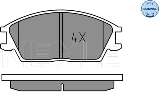 Brake Pad Set, disc brake MEYLE-ORIGINAL: True to OE. 025 210 1214