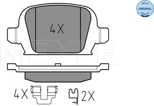 Brake Pad Set, disc brake MEYLE-ORIGINAL: True to OE. 025 232 8414