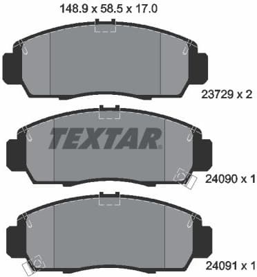 Brake Pad Set, disc brake 2372901