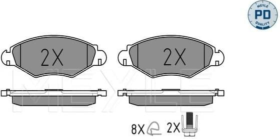 Brake Pad Set, disc brake MEYLE-PD: Advanced performance and design. 025 235 9718/PD