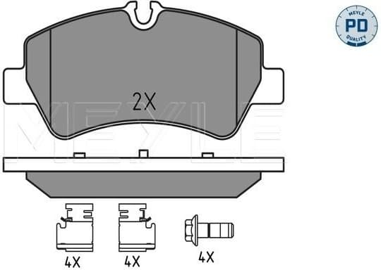 Brake Pad Set, disc brake MEYLE-PD: Advanced performance and design. 025 256 0418/PD