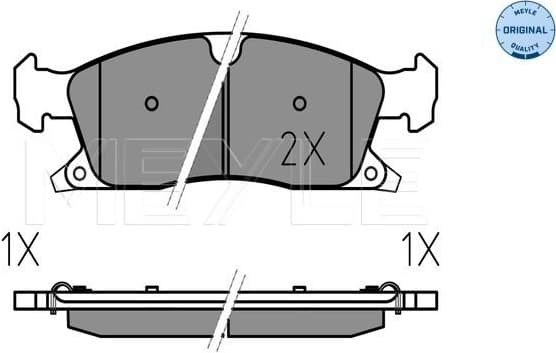 Brake Pad Set, disc brake MEYLE-ORIGINAL: True to OE. 025 251 9021 - image 2
