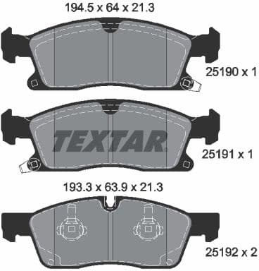 Brake Pad Set, disc brake Q+ 2519001