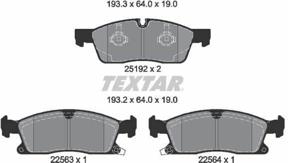 Brake Pad Set, disc brake Q+ 2519209