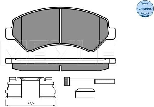 Brake Pad Set, disc brake MEYLE-ORIGINAL: True to OE. 025 244 6619/W1