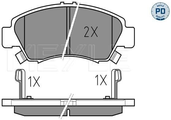 Brake Pad Set, disc brake MEYLE-PD: Advanced performance and design. 025 216 9715/PD