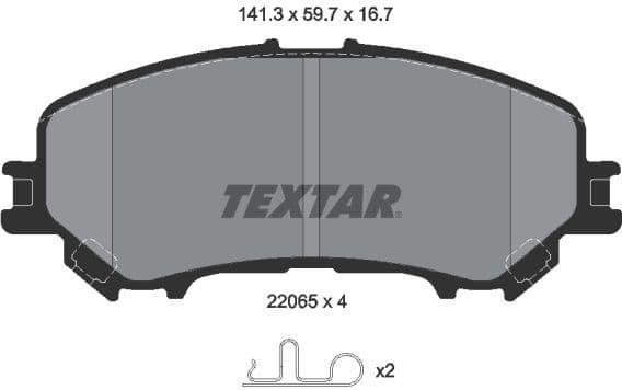 Brake Pad Set, disc brake 2206503