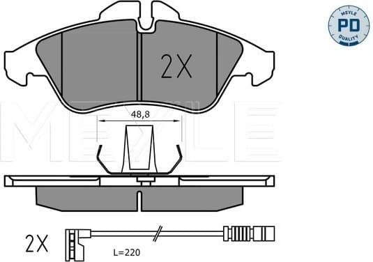 Brake Pad Set, disc brake MEYLE-PD: Advanced performance and design. 025 239 9020/PD