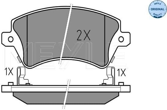 Brake Pad Set, disc brake MEYLE-ORIGINAL: True to OE. 025 237 6617/W