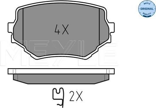 Brake Pad Set, disc brake MEYLE-ORIGINAL: True to OE. 025 233 1414/W