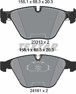Brake Pad Set, disc brake 2331303