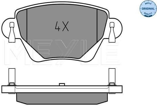 Brake Pad Set, disc brake MEYLE-ORIGINAL: True to OE. 025 235 5717