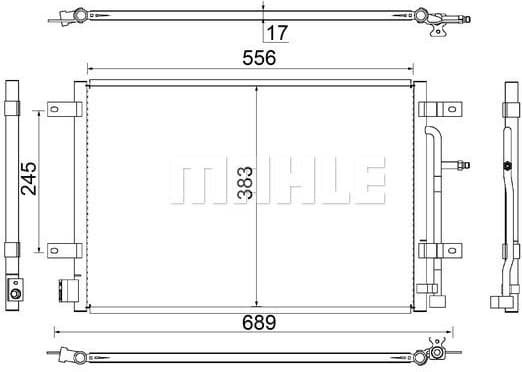 Condenser, air conditioning BEHR AC 812 000S