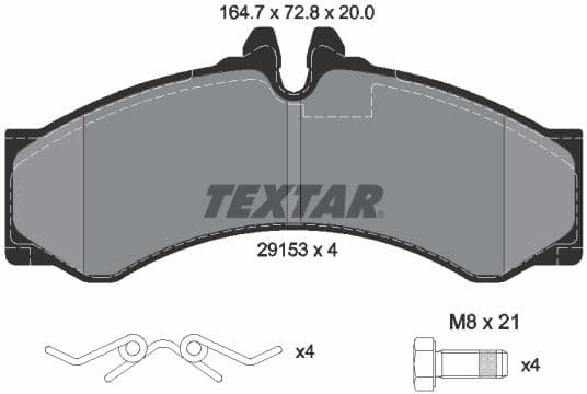 Brake Pad Set, disc brake 2915301
