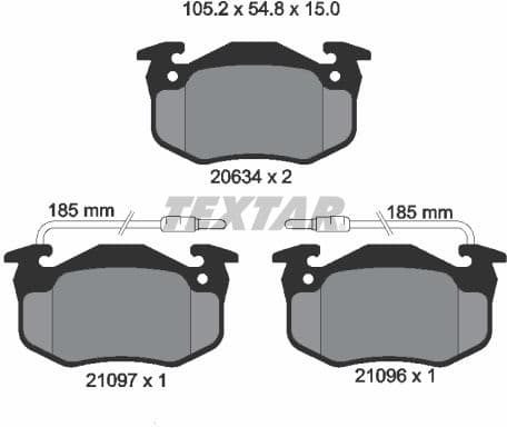 Brake Pad Set, disc brake 2109601