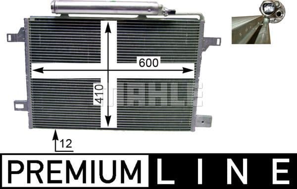 Condenser, air conditioning BEHR *** PREMIUM LINE *** AC 369 000P