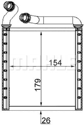 Heat Exchanger, interior heating BEHR AH 223 000S