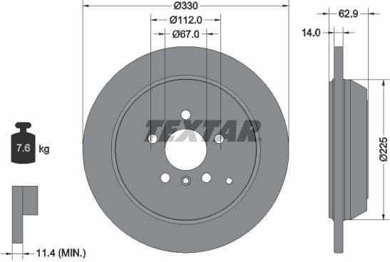 Brake Disc PRO 92150803