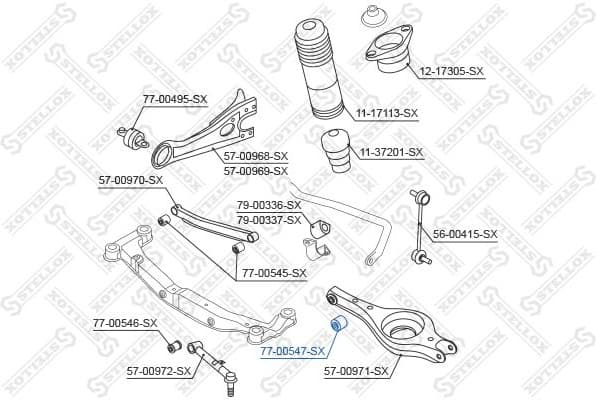 Mounting, control/trailing arm 77-00547-SX