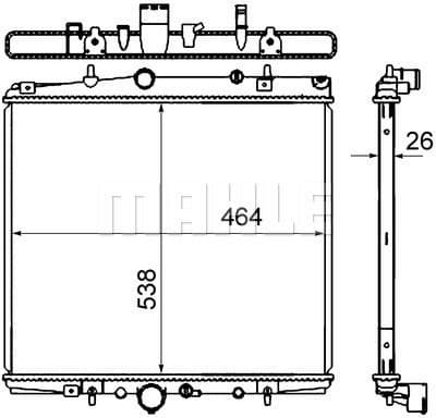Radiator, engine cooling BEHR CR 1435 000S - image 2