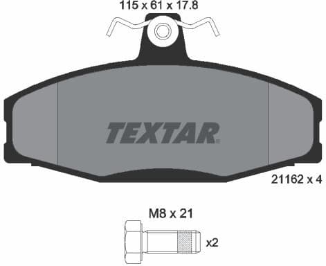 Brake Pad Set, disc brake 2166201
