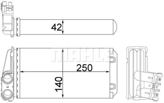 Heat Exchanger, interior heating BEHR AH 186 000S