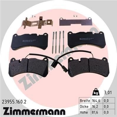 Brake Pad Set, disc brake 23955.160.2