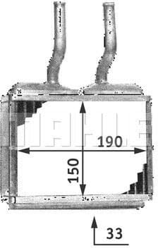 Heat Exchanger, interior heating BEHR AH 139 000S