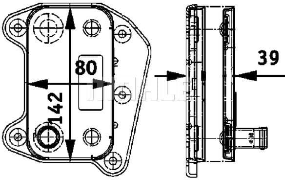 Oil Cooler, engine oil BEHR *** PREMIUM LINE *** CLC 52 000P - image 2