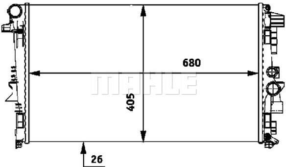 Radiator, engine cooling BEHR *** PREMIUM LINE *** CR 608 000P - image 2
