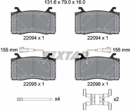 Brake Pad Set, disc brake Q+ 2209401