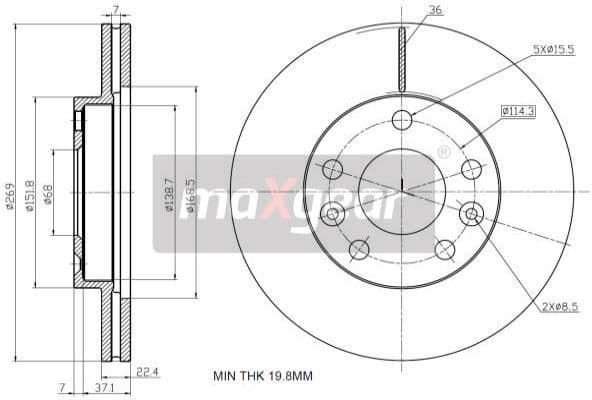 Brake Disc 19-2236