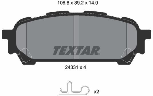 Brake Pad Set, disc brake 2433101