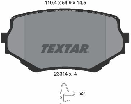 Brake Pad Set, disc brake 2331401