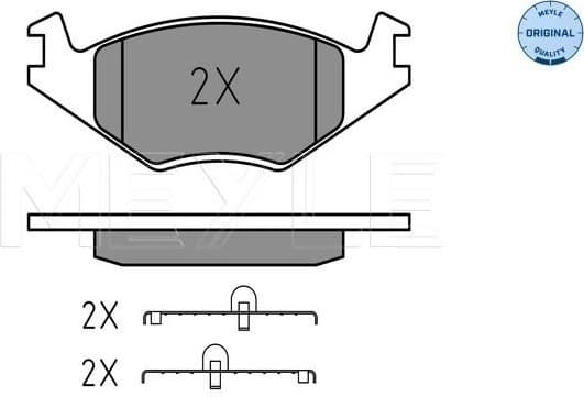 Brake Pad Set, disc brake MEYLE-ORIGINAL: True to OE. 025 208 8717