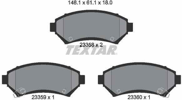 Brake Pad Set, disc brake 2335801