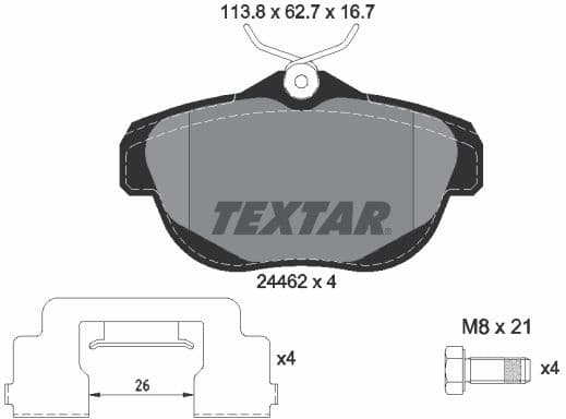 Brake Pad Set, disc brake Q+ 2446201