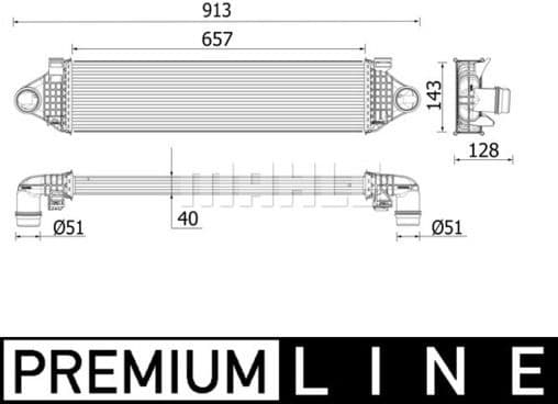 Charge Air Cooler BEHR *** PREMIUM LINE *** CI 551 000P