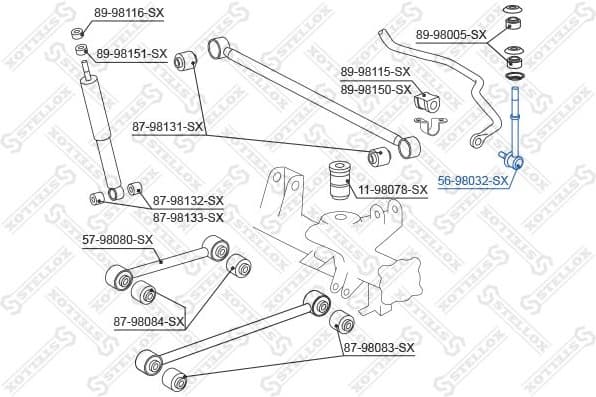 Link/Coupling Rod, stabiliser bar 56-98032-SX - image 2