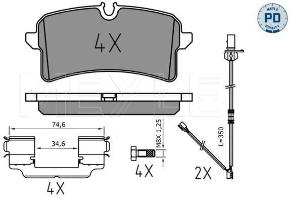 Brake Pad Set, disc brake MEYLE-PD: Advanced performance and design. 025 246 4317/PD