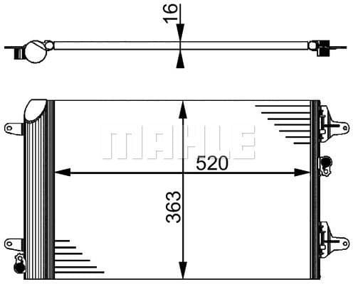 Condenser, air conditioning BEHR AC 358 000S