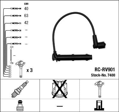 Ignition Cable Kit RC-RV901