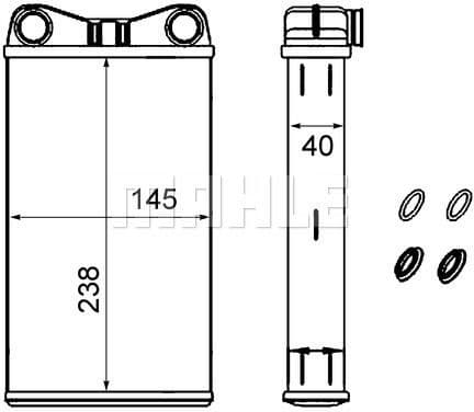 Heat Exchanger, interior heating BEHR AH 239 000S - image 2