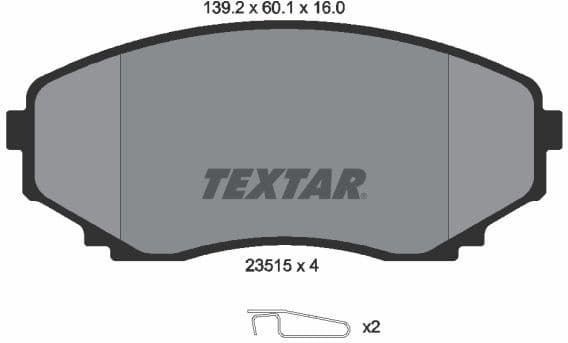 Brake Pad Set, disc brake 2351501